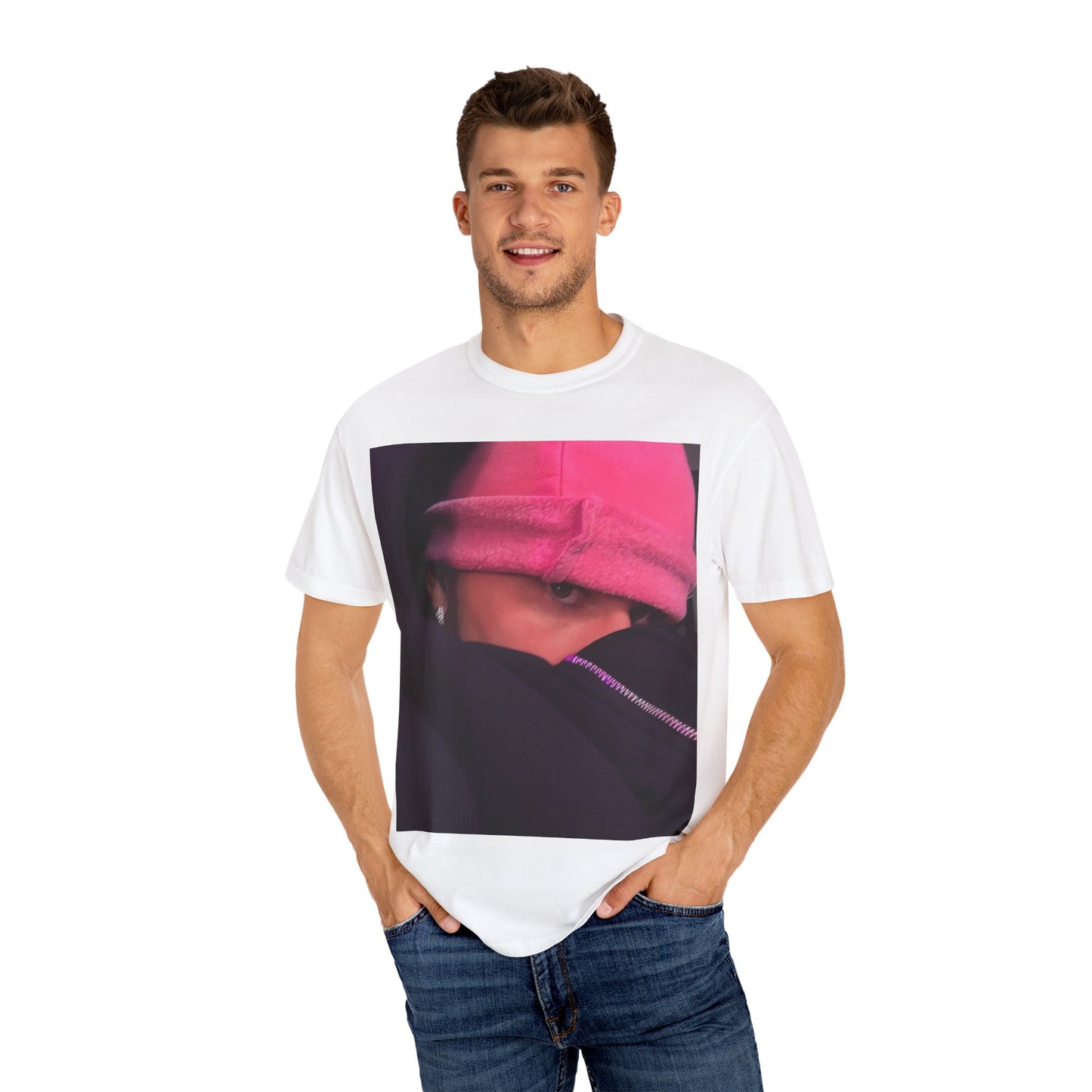 Pink Beanie Pop Star Graphic T- Shirt