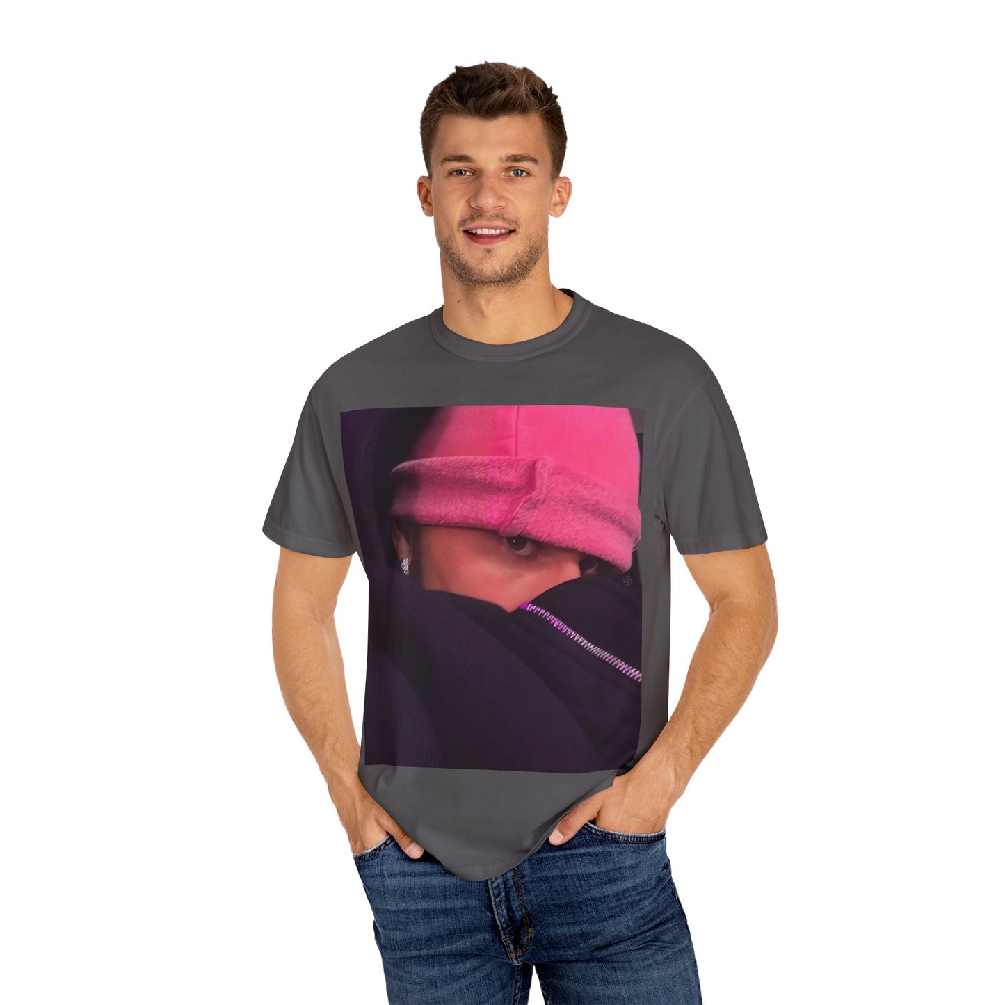 Pink Beanie Pop Star Graphic T- Shirt